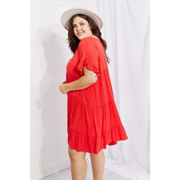 Culture Code Full Size Tulip Fields Tiered Midi Dress - Picture 4 of 13